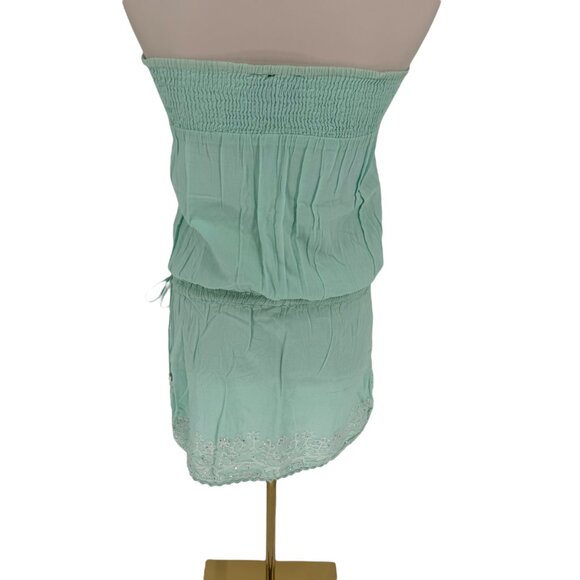 Cynthia Rowley Sz M Sequin Tie Waist Strapless Tube Dress Swim Cover Up Beachy - Picture 14 of 16